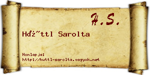 Hüttl Sarolta névjegykártya